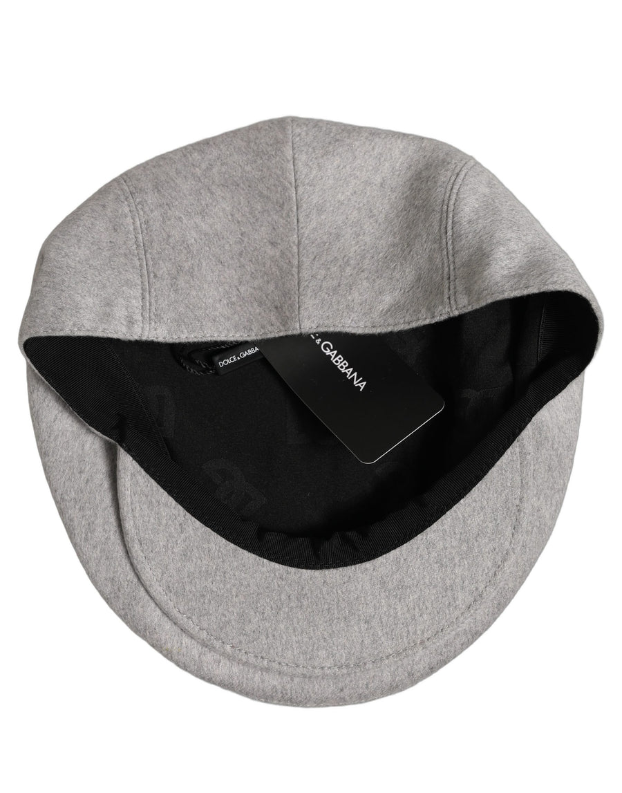 Dolce & Gabbana HAT10028 100% Cashmere flat cap in gray