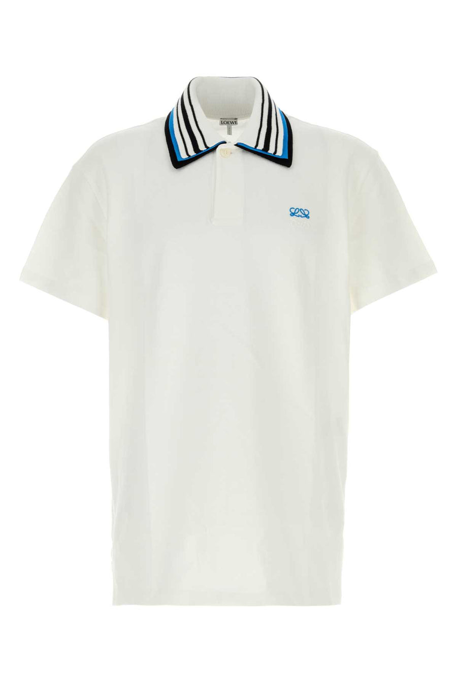White Piquet Polo Shirt Exterior: Cotton