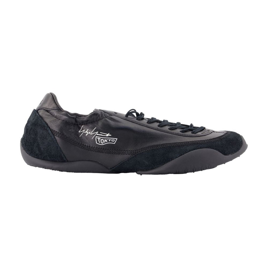 Tokyo Warped Sneakers - Y-3 Leather Black Calfskin Shoes /