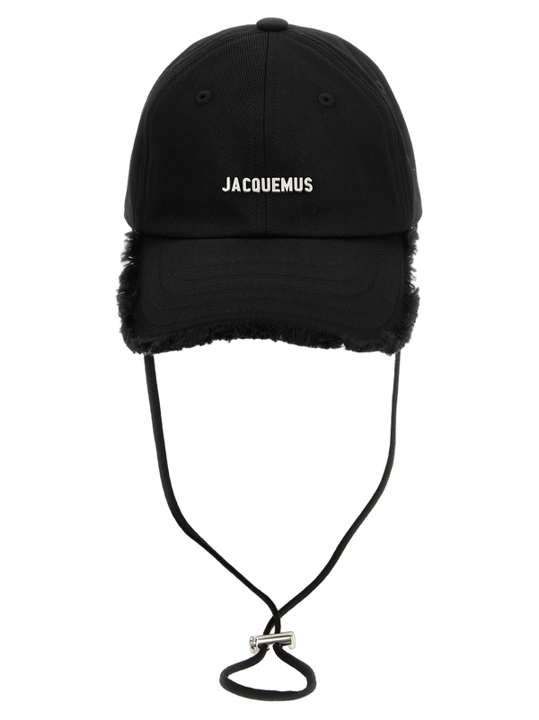 Jacquemus JA315413BM 100% cotton baseball cap in black