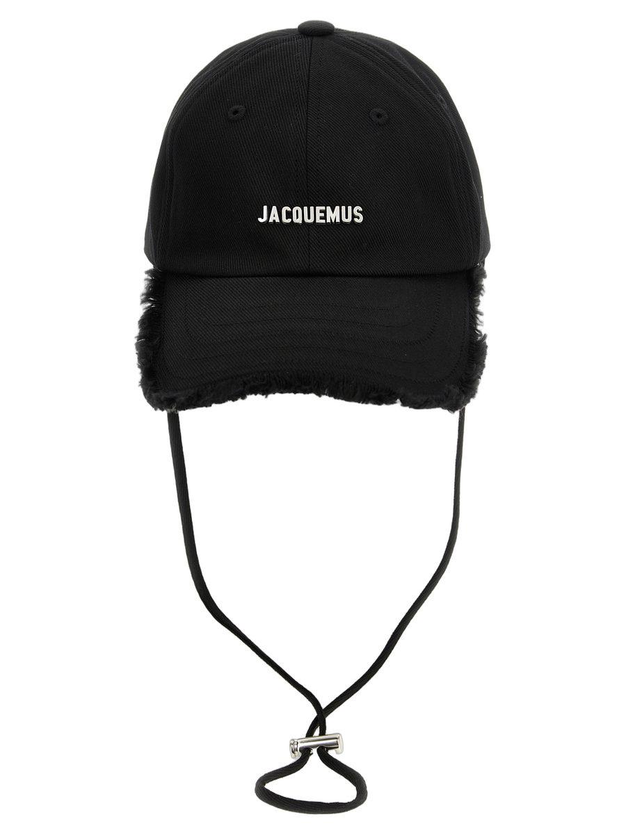 Jacquemus JA315413BM 100% cotton baseball cap in black