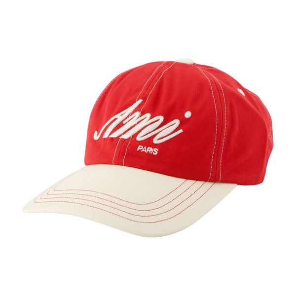 AMI Paris UCP293.AW0053-A202 cotton baseball cap in red