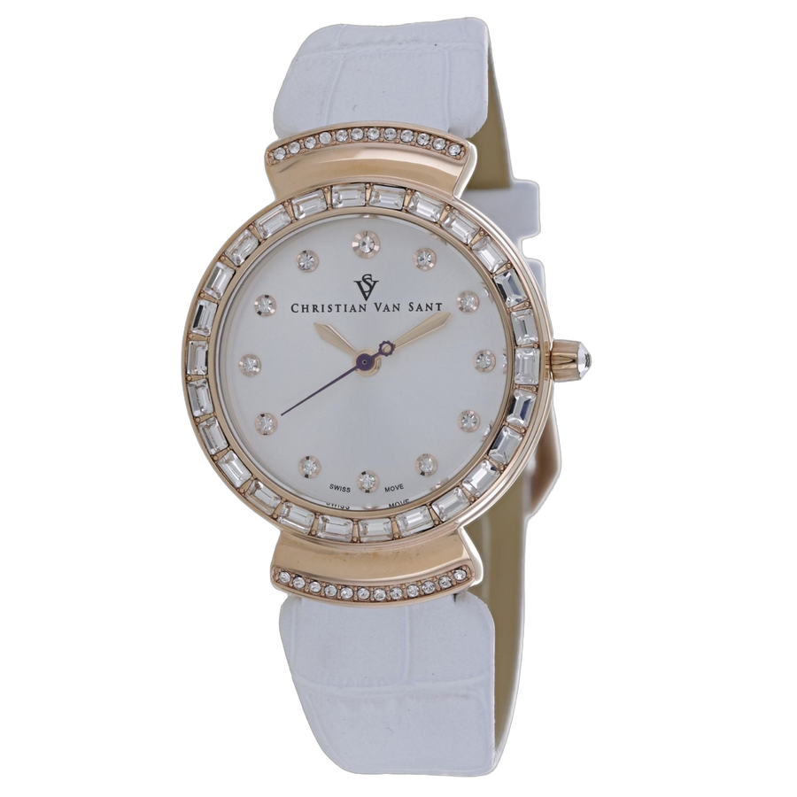 Christian Van Sant Stainless steel case watch in white
