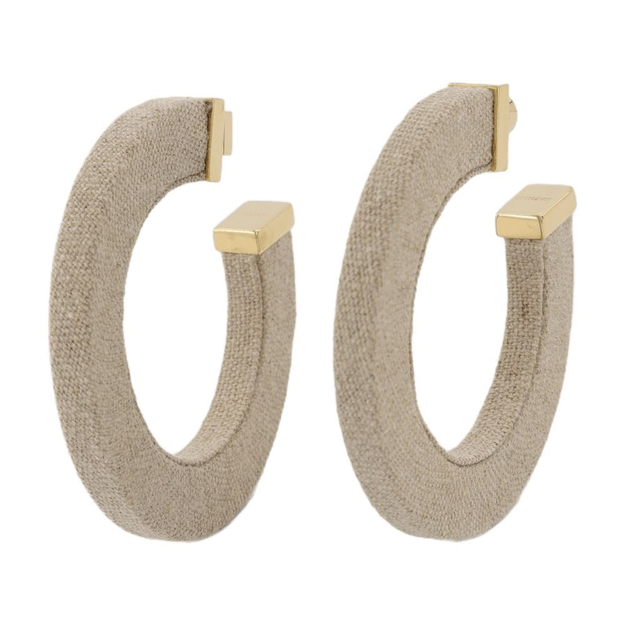 Jacquemus Linen earrings in beige