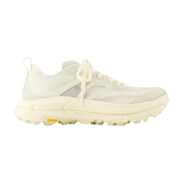 Hoka Mesh and synthetic uppers sneaker in beige