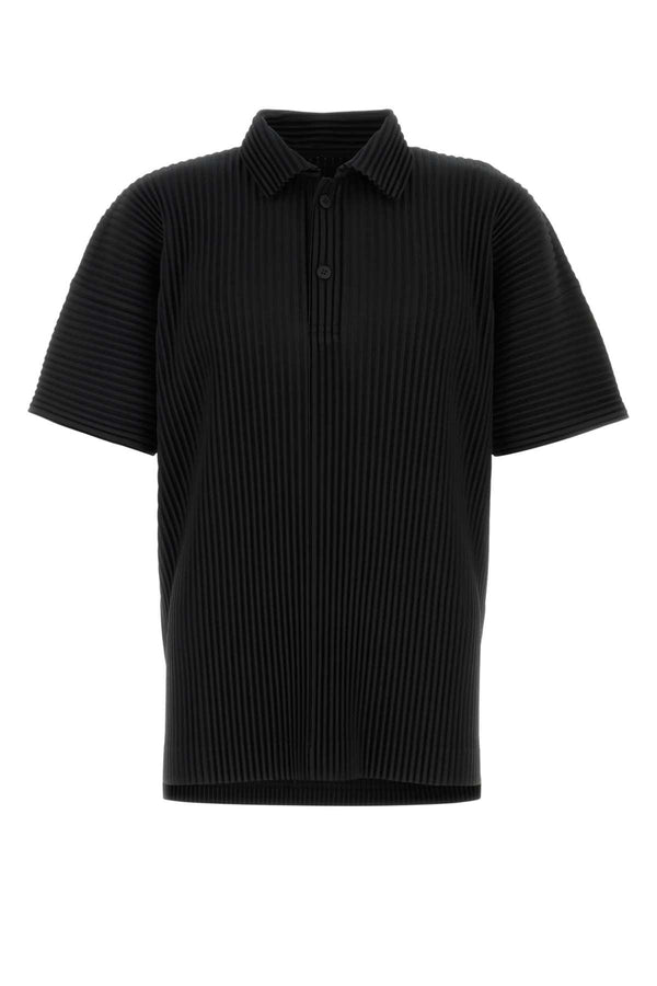 Homme Plisse' Issey Miyake Colors 100% Polyester polo shirt in black