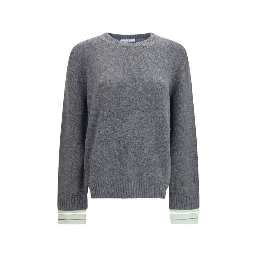 Prada 70% Fleece Wool Ovis Aries sweater in gray