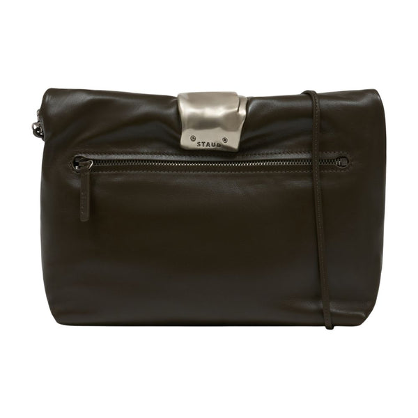 Staud Calfskin clutch in brown