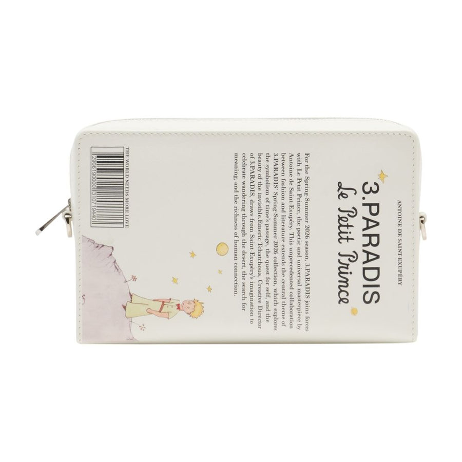 3.Paradis calfskin clutch in white
