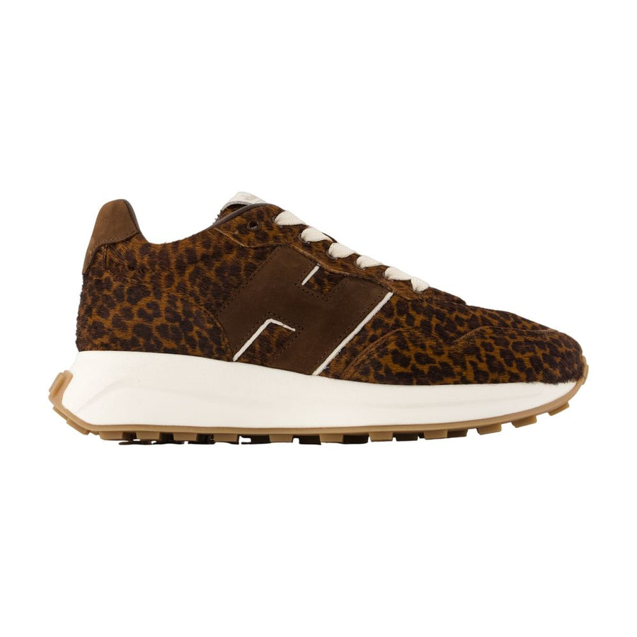 H641 Allacciato H Sneakers - Hogan Leather Brown Calfskin Shoes /