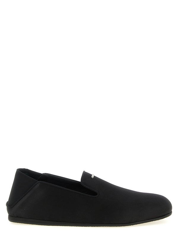 Black Viscose Slip-On Loafers