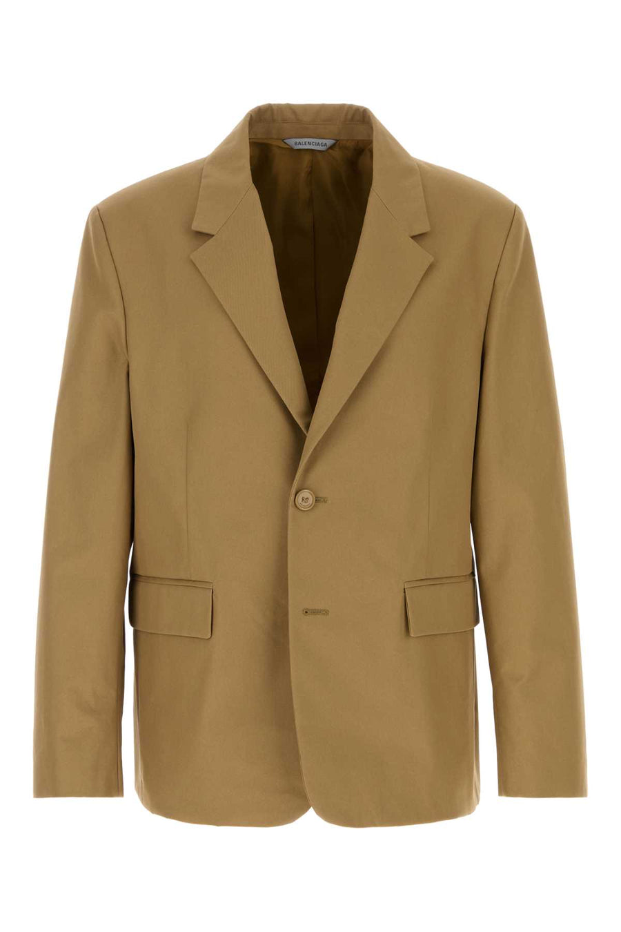 Beige Cotton Blazer Camel Giacche E Gilet
