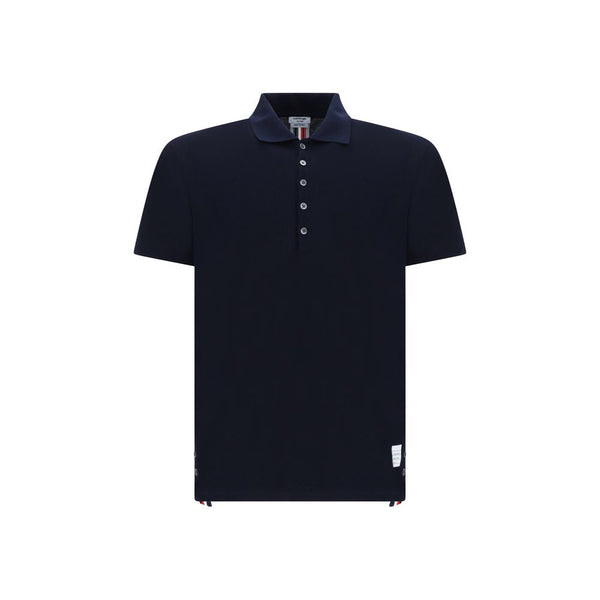 Thom Browne 100% Cotton polo shirt in navy