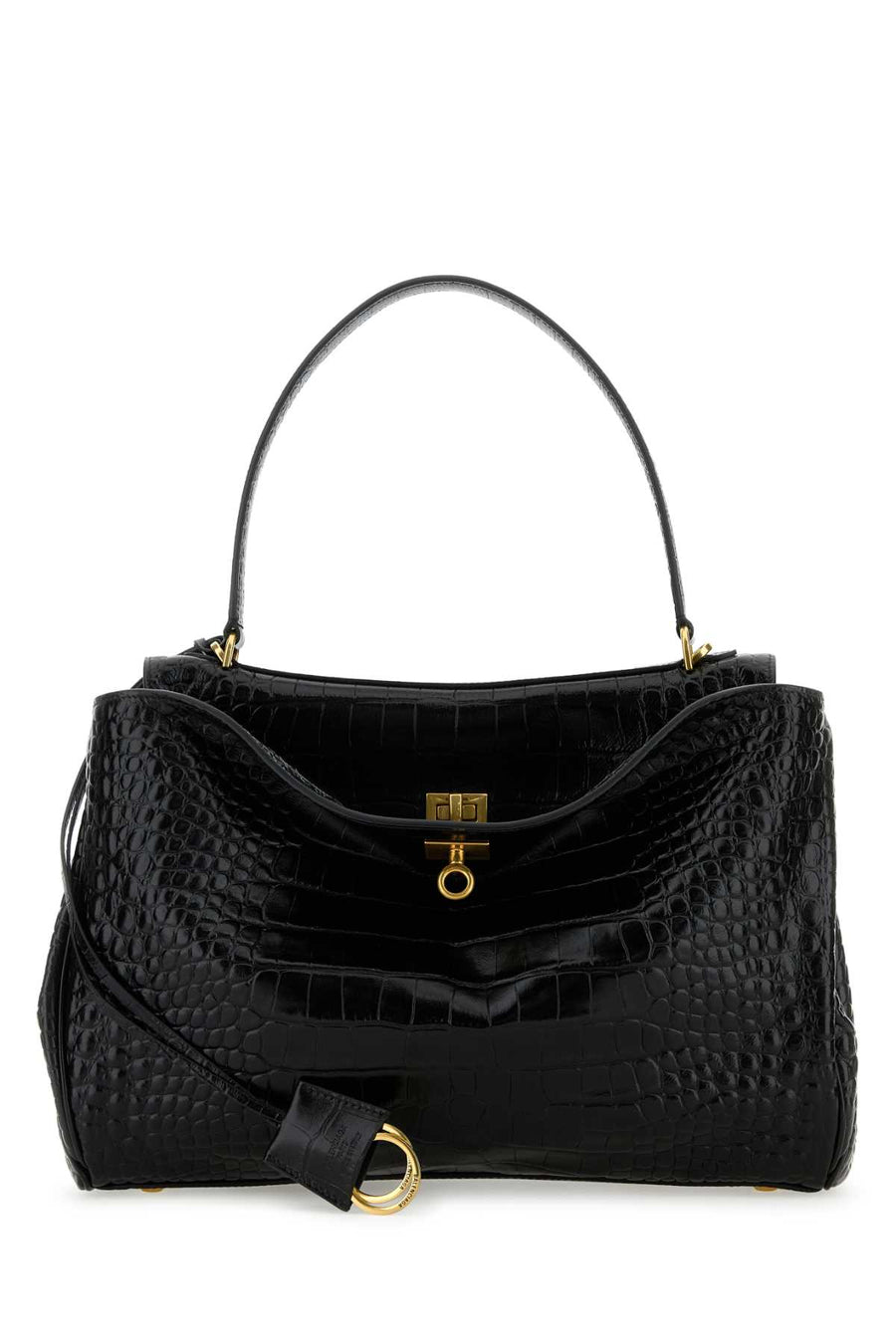Black Leather Rodeo Handbag Borse A Mano