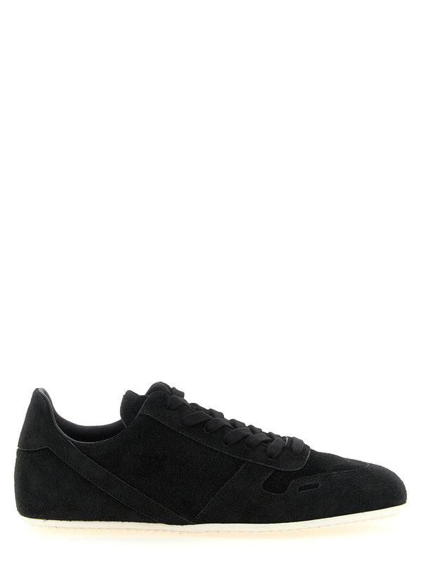 Rick Owens 100% Calfskin Leather sneaker in black