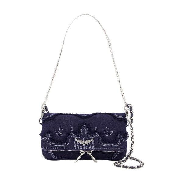 Zadig & Voltaire Cotton crossbody bag in navy