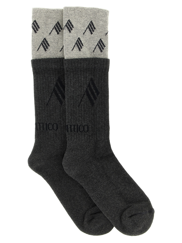 Gray Cotton Socks Clothing