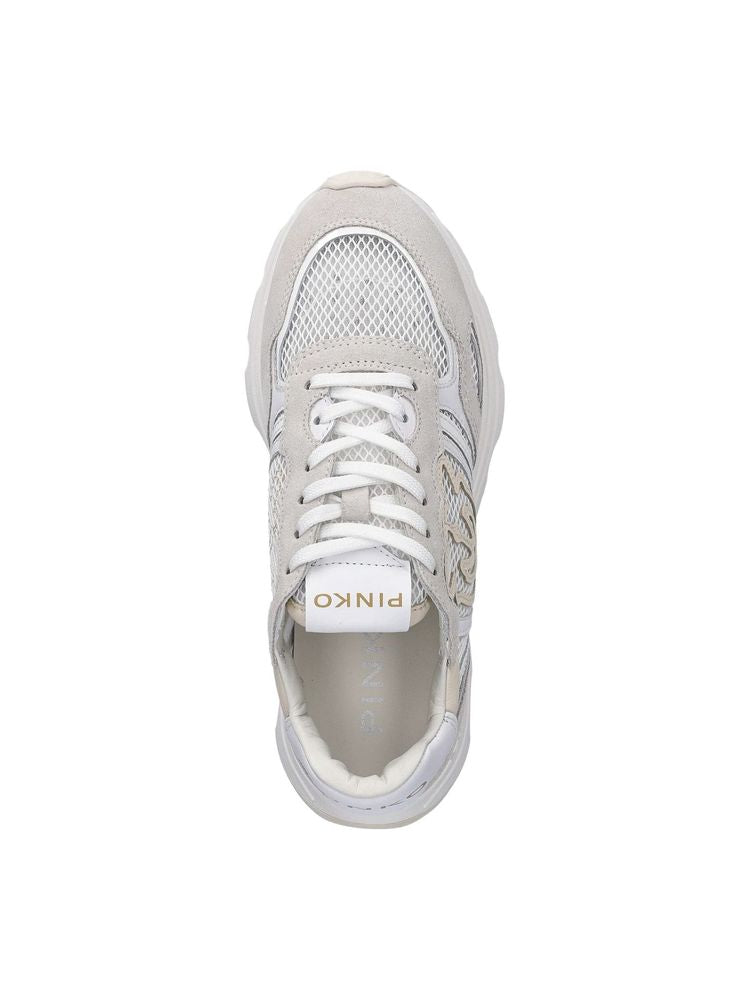 Pinko 50% Cow Suede sneaker in white