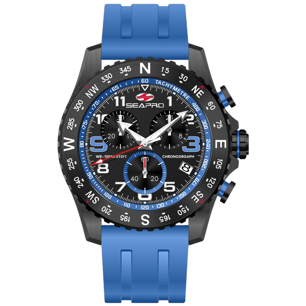 Seapro Stainless steel case watch in black