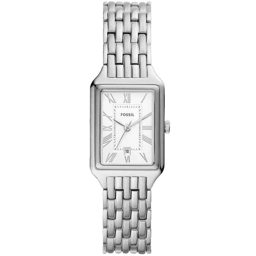 Fossil Stainless steel case and bracelet watch in silver