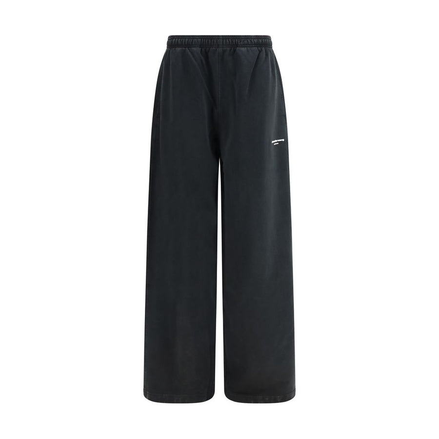 Black Cotton Casual Pants