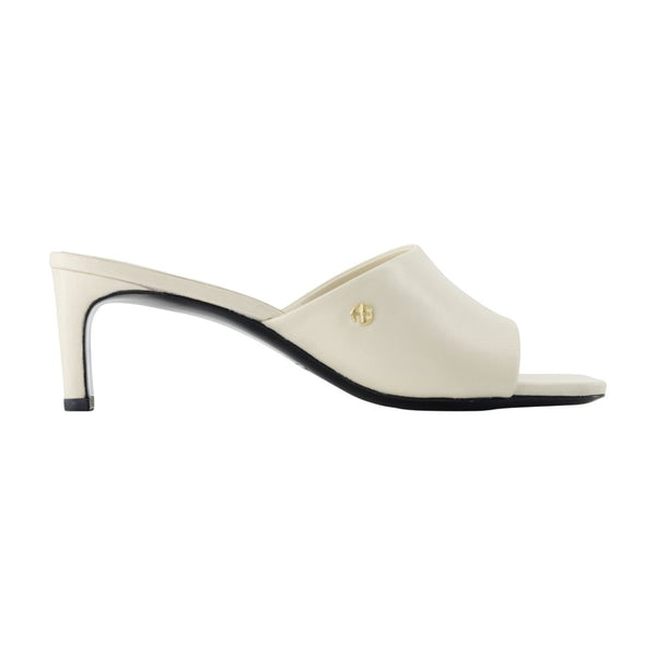 Anine Bing Lambskin mule in ivory