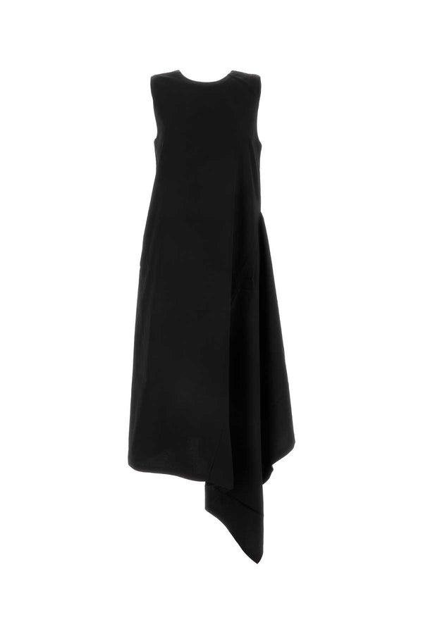 Black Viscose Blend Aura Dress Exterior: Cotton Abiti
