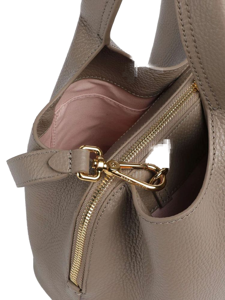 Coccinelle Handbag Warm Taupe Grained Leather Bags / Handbags