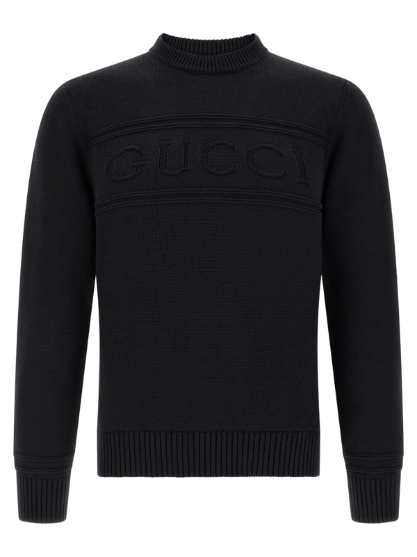 Gucci 85% cotton sweater in black
