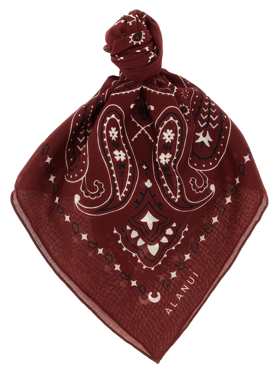 Alanui 100% cotton scarf in red