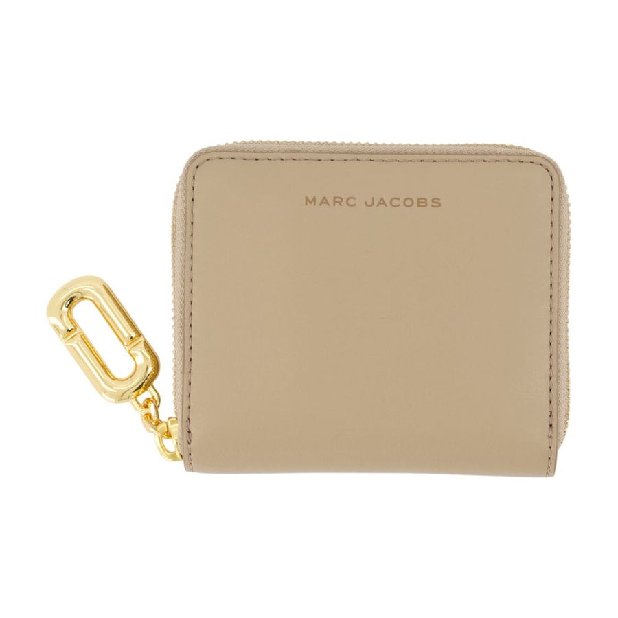 The Slim Compact Wallet - Marc Jacobs Leather Beige Cowhide Accessories /