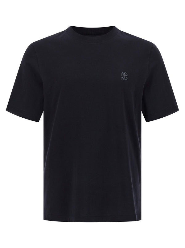 Brunello Cucinelli 100% cotton t-shirt in black