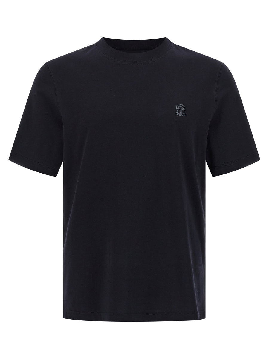 Brunello Cucinelli 100% cotton t-shirt in black