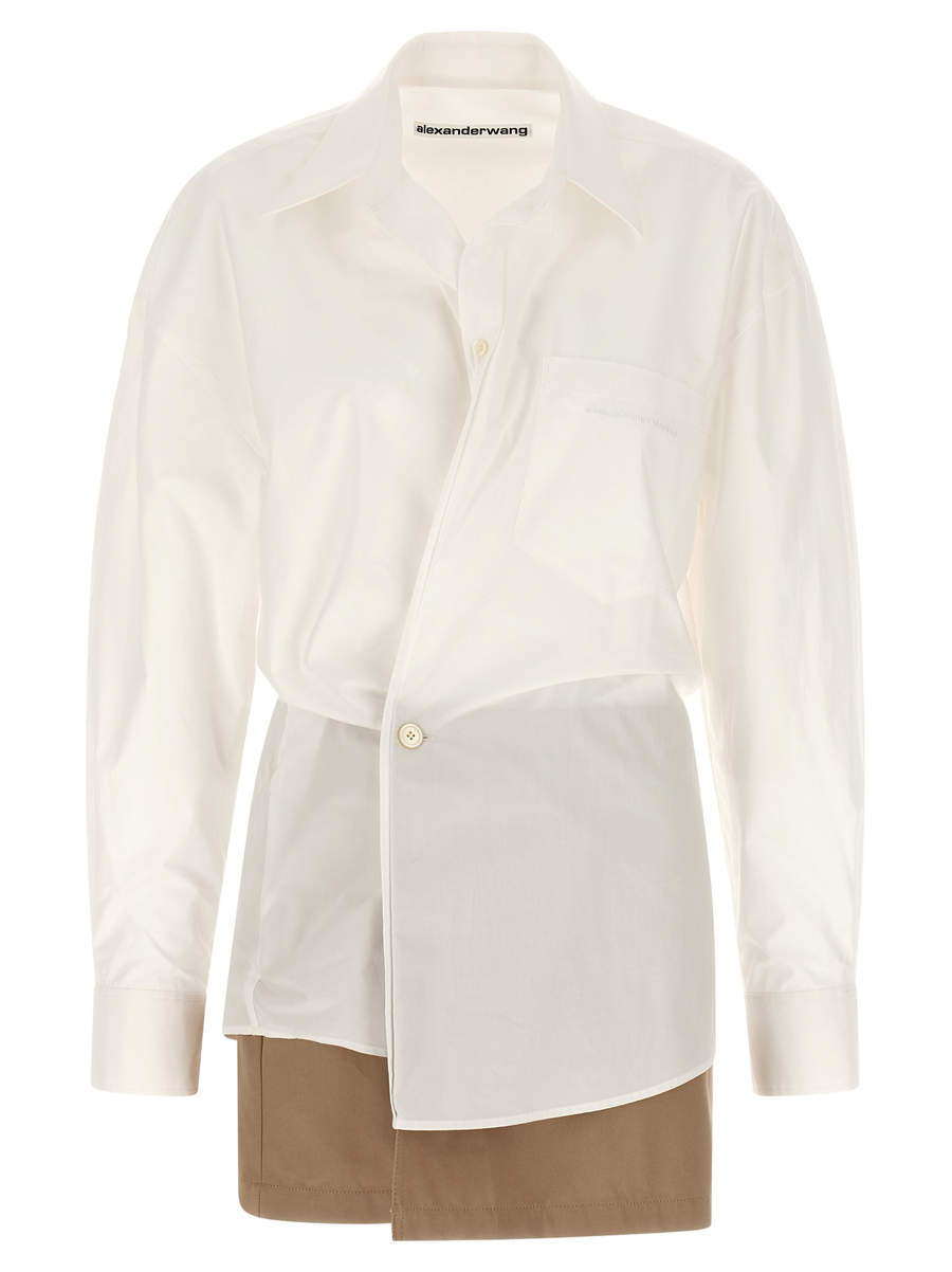 White Cotton Short Dress