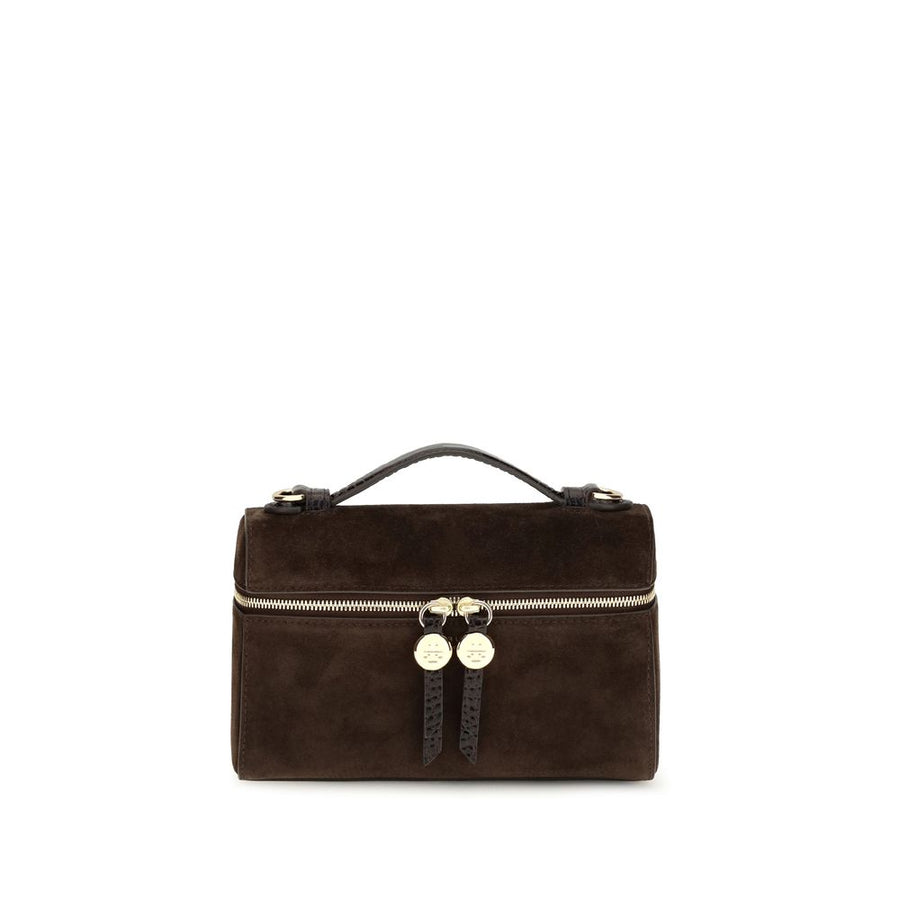 Brown Suede Leather Shoulder Bag