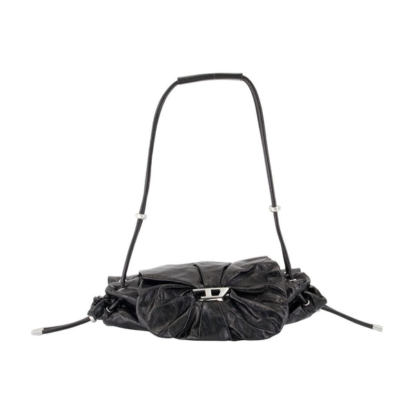 Diesel cowhide shoulder bag in black