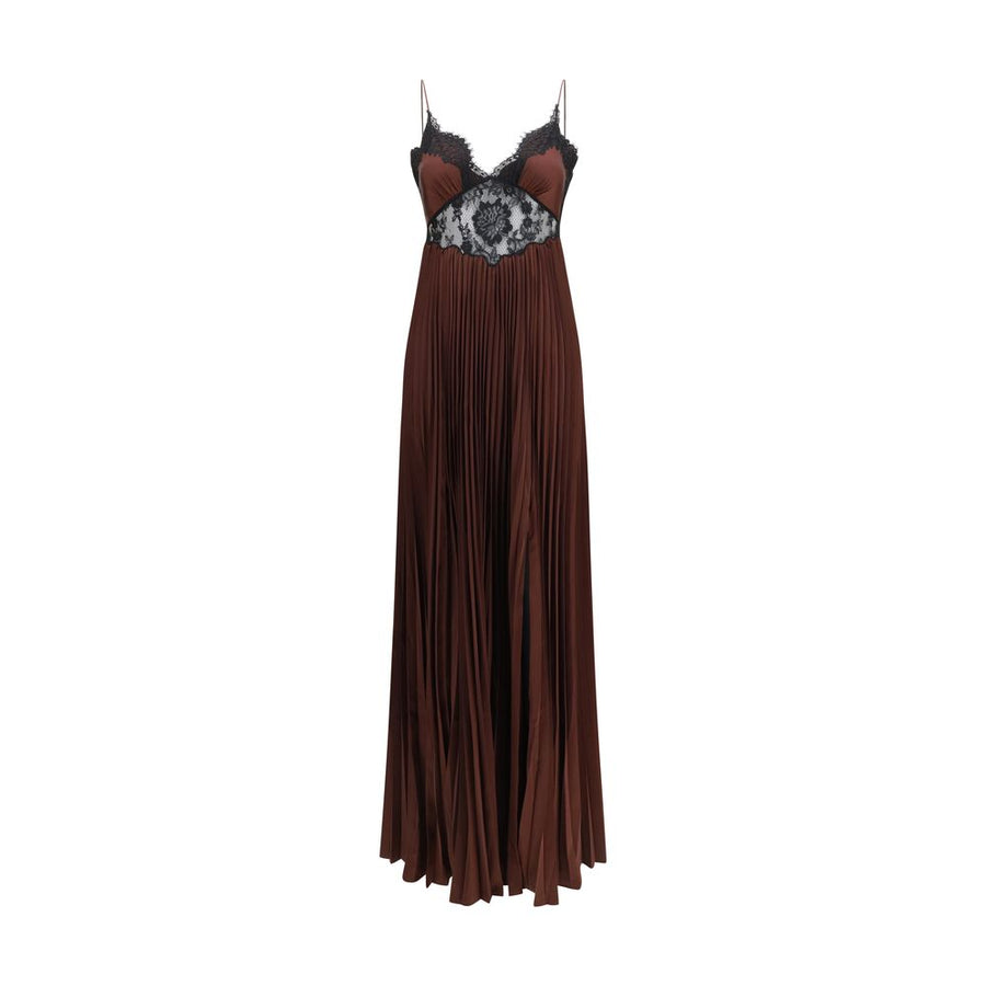 Self-Portrait 97% Polyester dress in brown