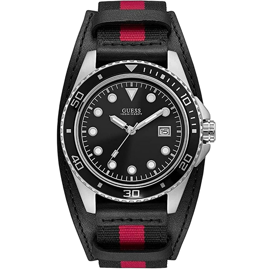 Guess Stainless steel case watch in black