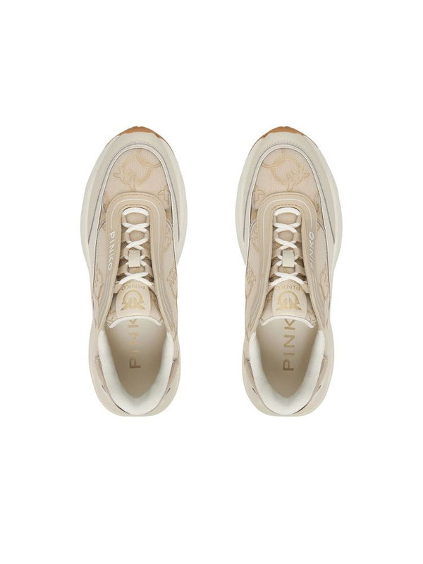 Pinko 54% Bos Taurus (Cow) sneaker in cream