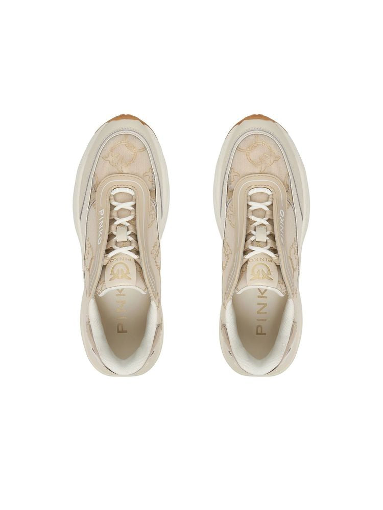 Pinko 54% Bos Taurus (Cow) sneaker in cream