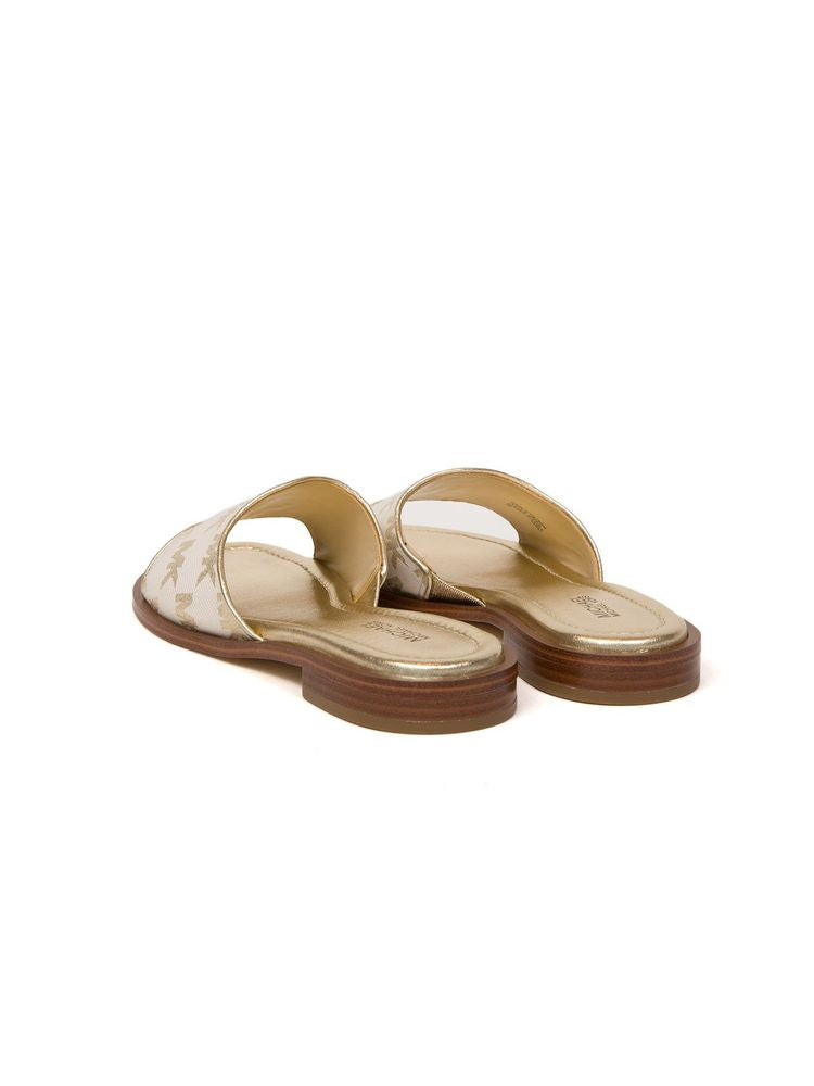 Michael Kors Canvas upper slide in gold