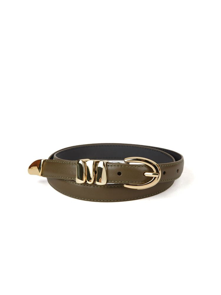 Guess 100% Leather belt in green