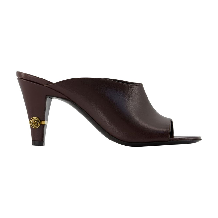 Versace lambskin heel in brown