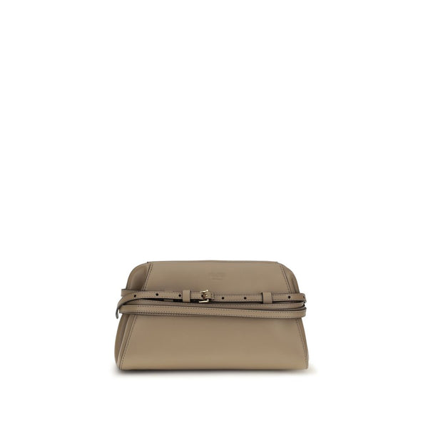 Moschino 100% Goatskin clutch in beige
