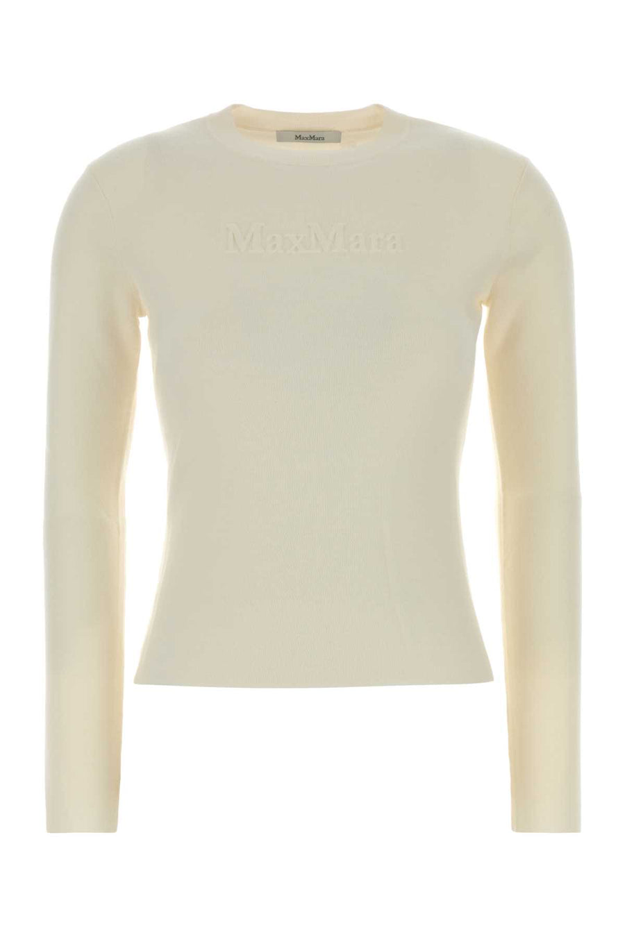 Ivory Wool Manto Sweater Bianco Exterior: Virgin Maglie