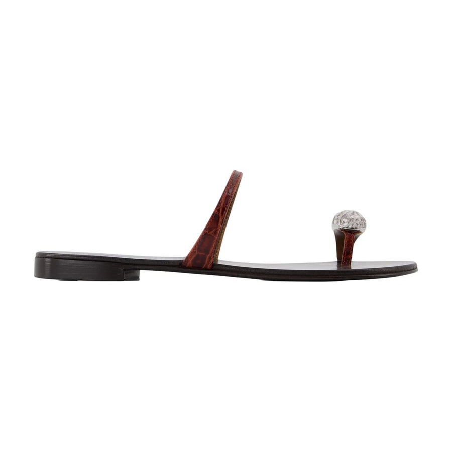 Giuseppe Zanotti Calfskin sandals in brown