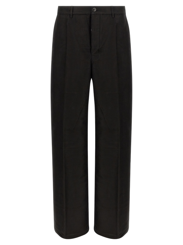 Rick Owens 73% Ramie trousers in black