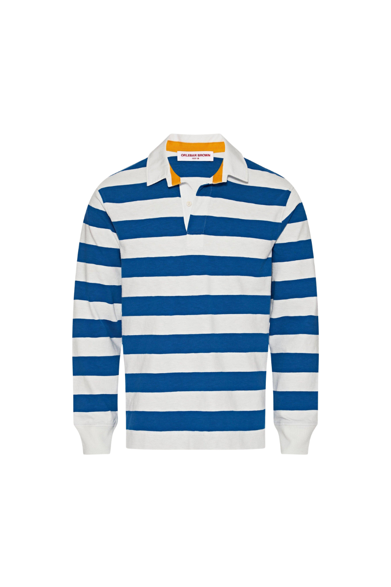 Orlebar Brown 100% cotton polo in blue