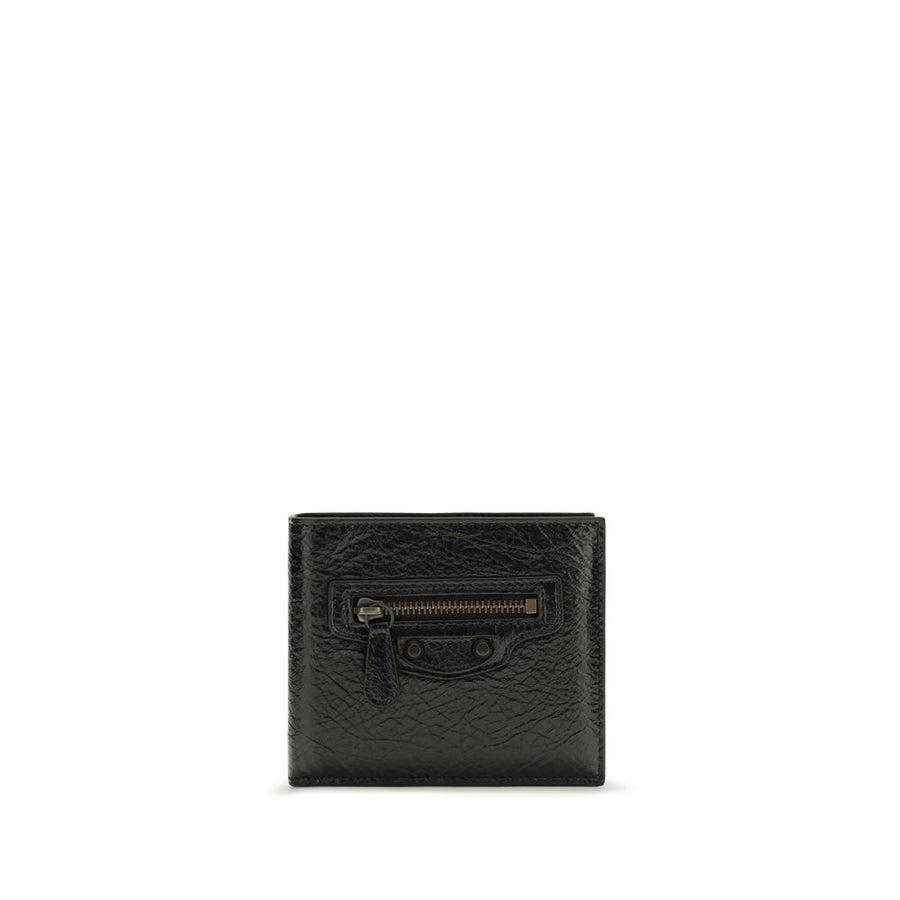 Balenciaga 100% lambskin leather wallet in black