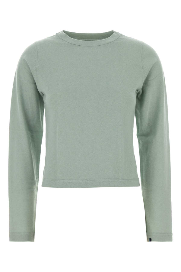 Mint Green Cotton Blend Nâ°451 Sweater Glass Exterior: Cashmere Maglieria